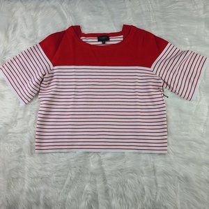 Rondina Etcetera Boat Neck Short Sleeve Crop Top M